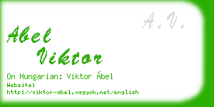 abel viktor business card